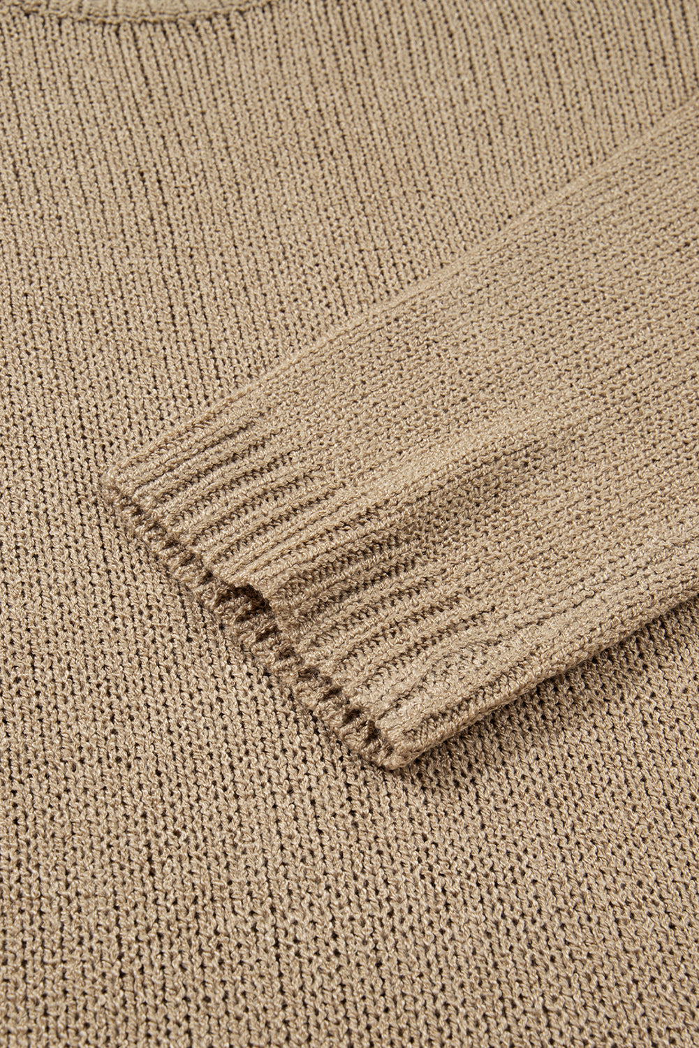 Pale Khaki Oversize Drop Shoulder Slouchy Sweater Dress - Kustom Kreations Goods