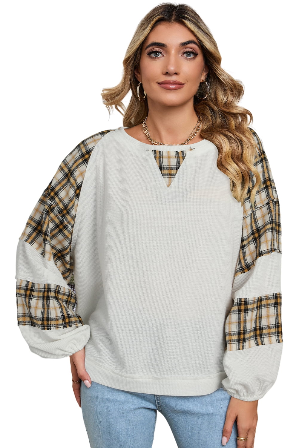 Printed Round Neck Long Sleeve Sweatshirt