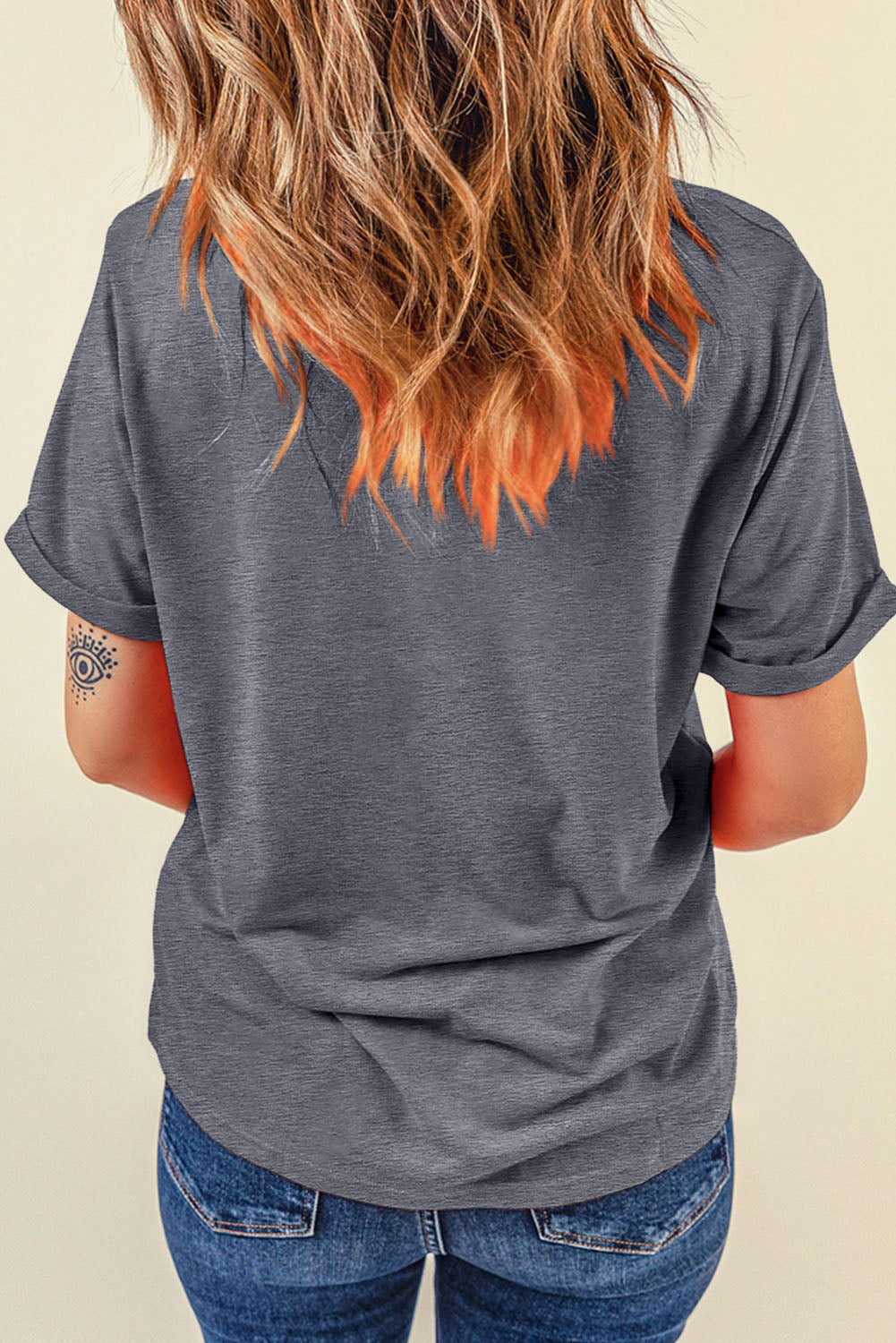Black Baseball Bowknot Graphic Roll Up Sleeve Tee - Kustom Kreations Goods