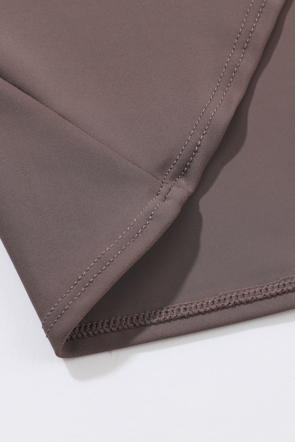 Coffee Knotted Split One Piece Swim Dress