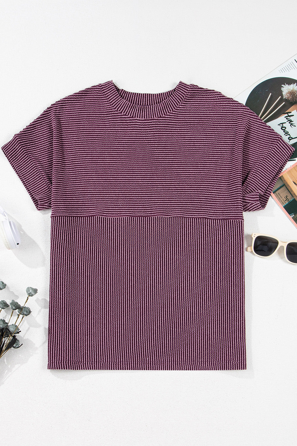 Toadstool Plain Corded Mock Neck T Shirt - Kustom Kreations Goods