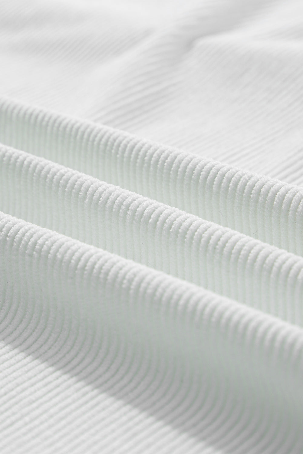 Orange Plain Drop Sleeve Rib-Knit Oversized Sweatshirt