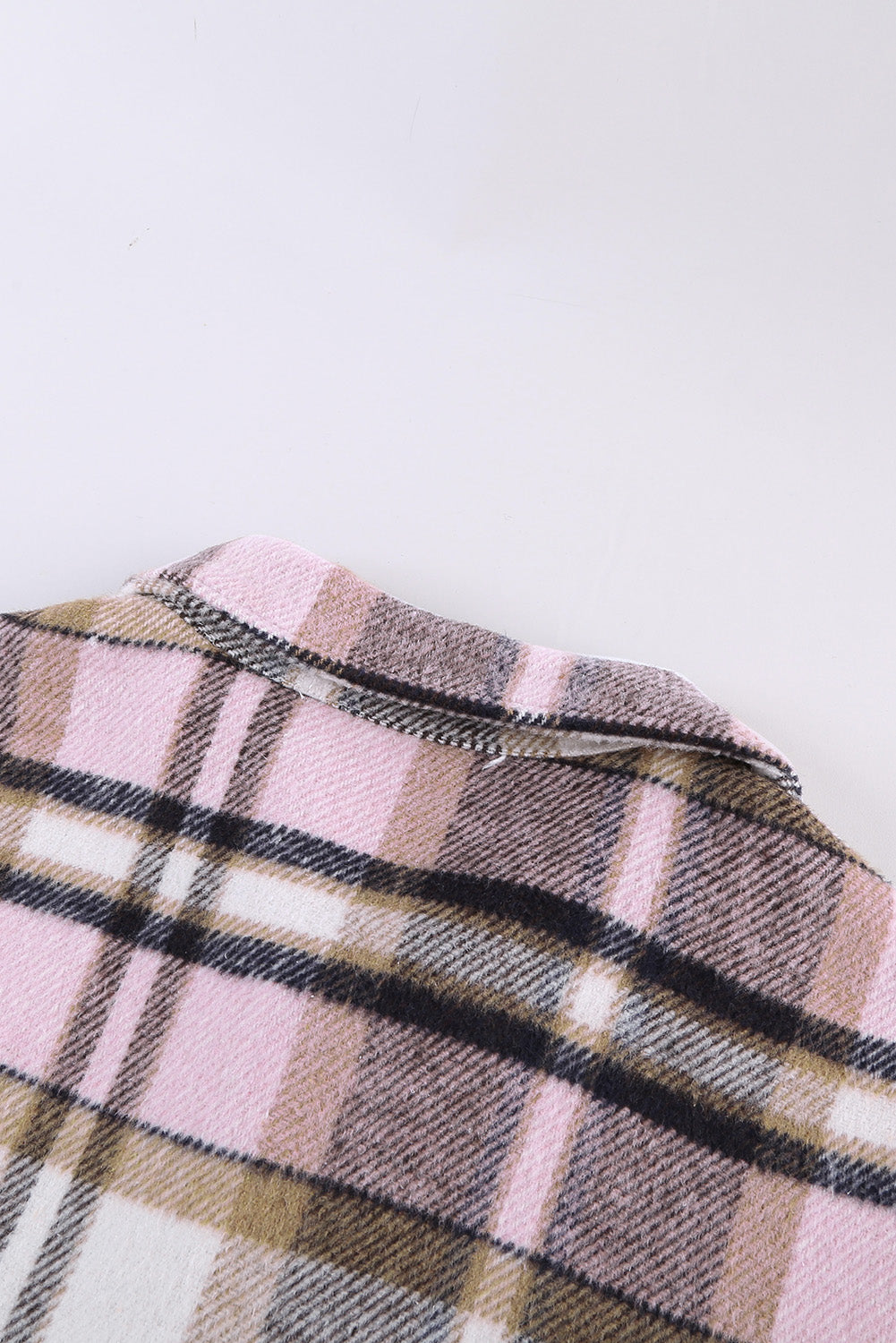 Multicolor Plaid Casual Button Up Flannel Jacket