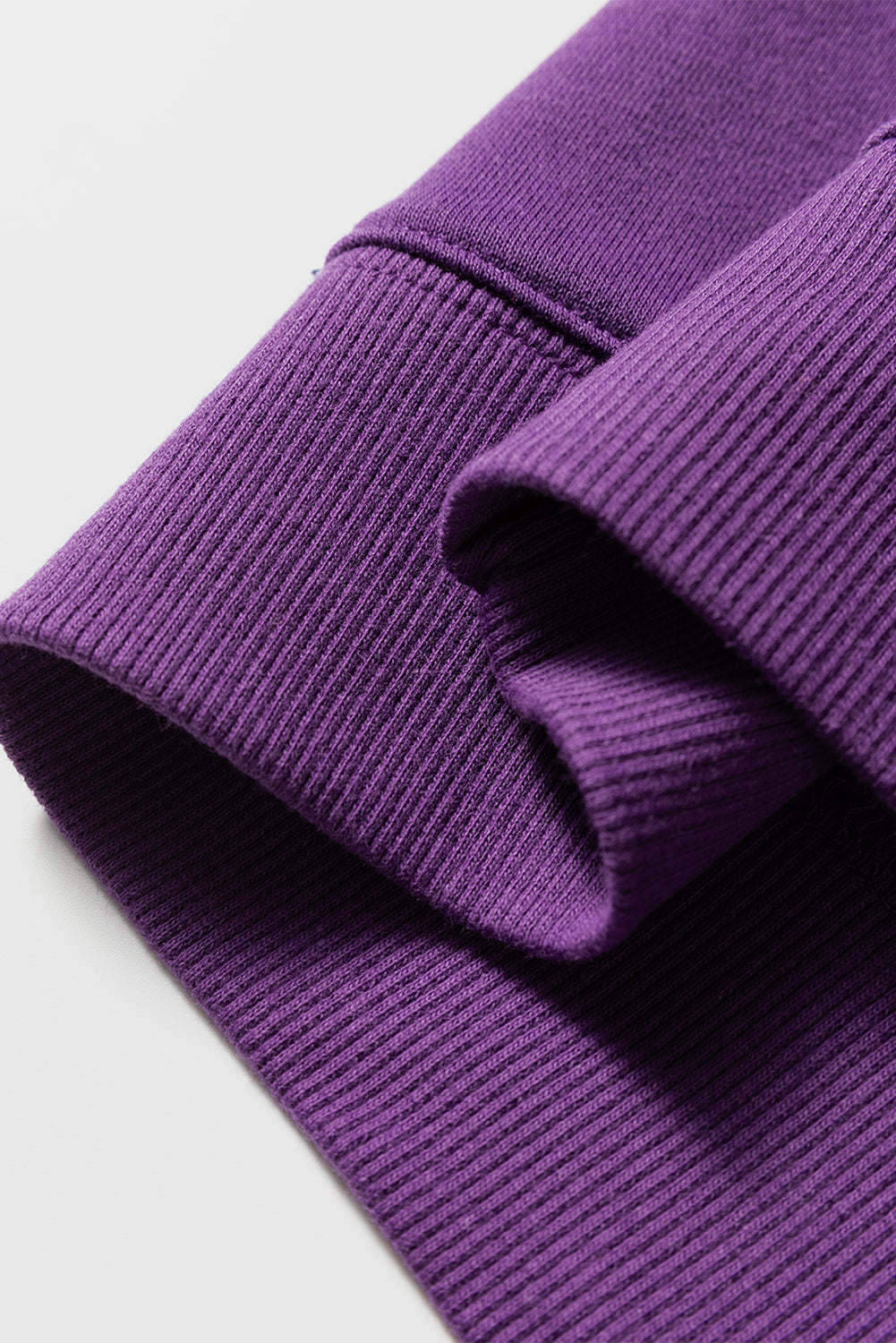 Fiery Red Preppy Striped Sleeve Loose Sweatshirt