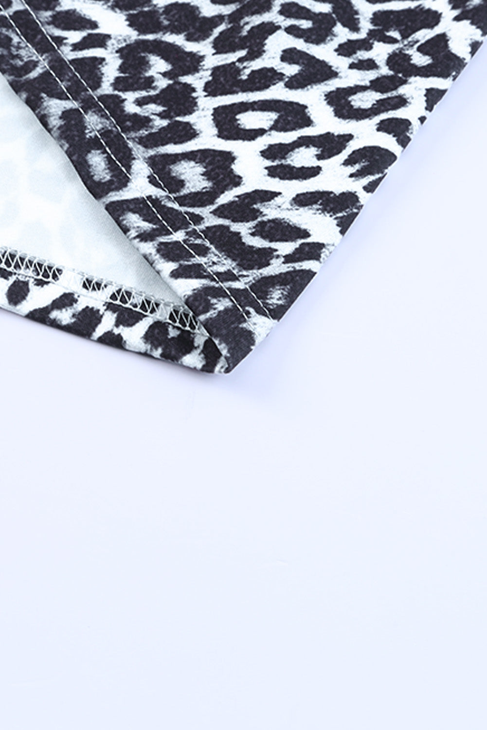 Black Leopard Print Casual Cap Sleeve Pocket Dress