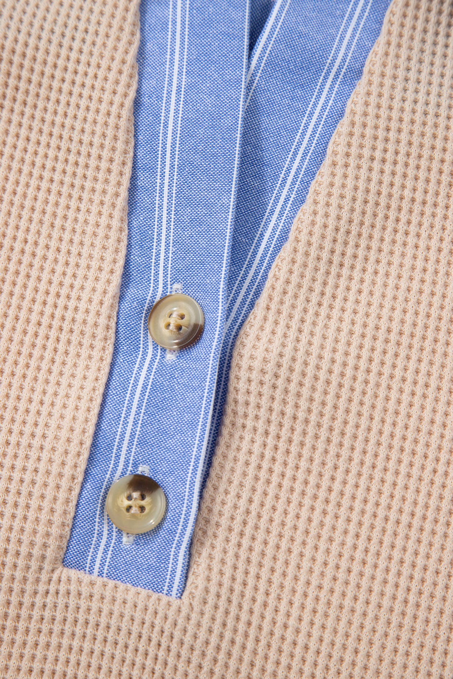 Parchment Plus Size Striped Contrast Trim Waffle Knit Collared Top