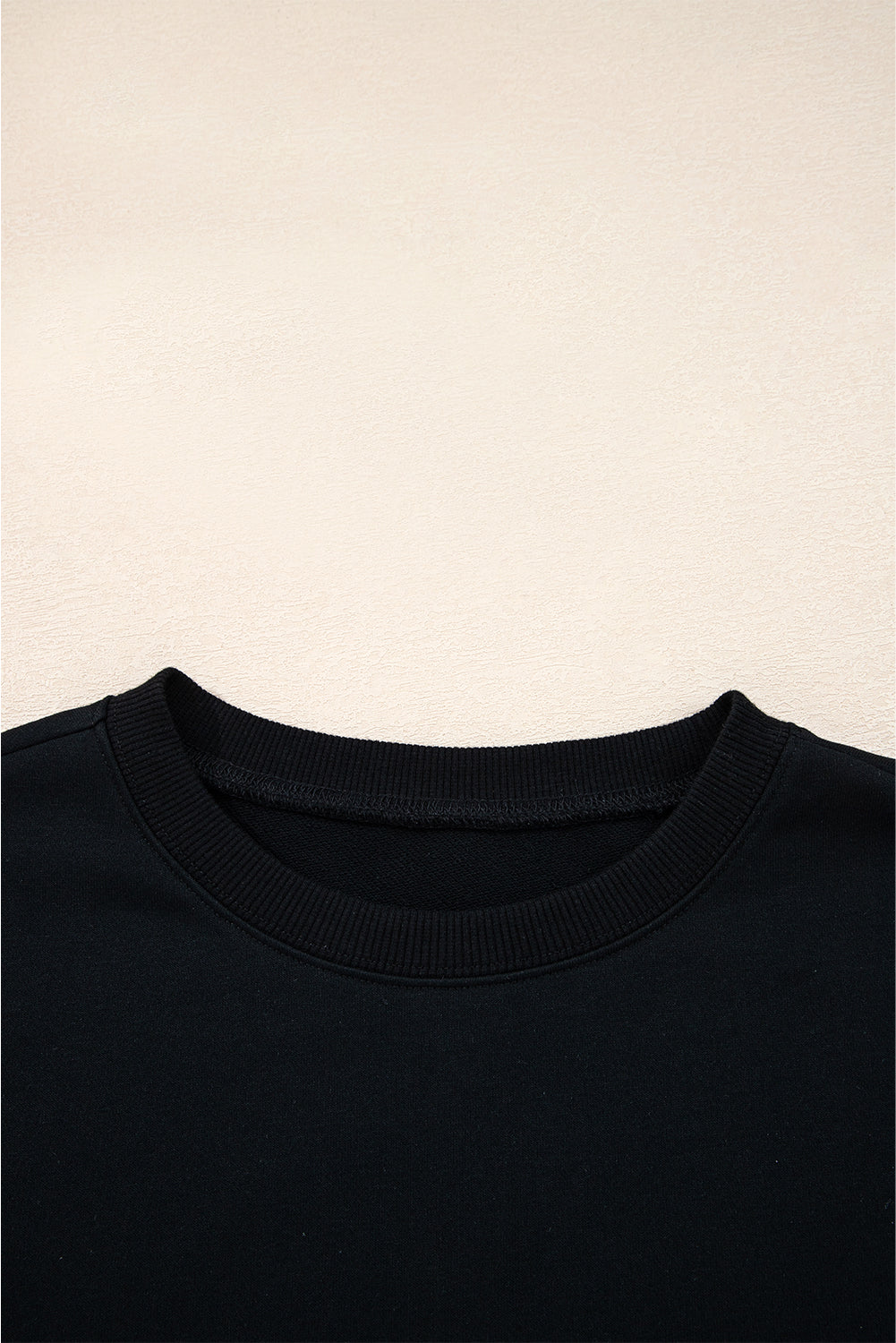 Fiery Red Preppy Striped Sleeve Loose Sweatshirt