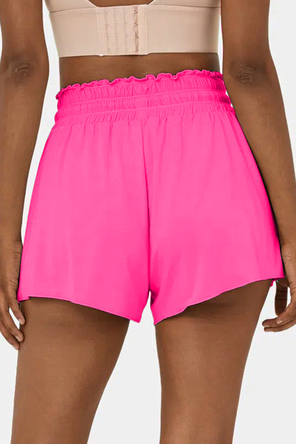 Black Frill High Waist Petal Wrap Swim Shorts