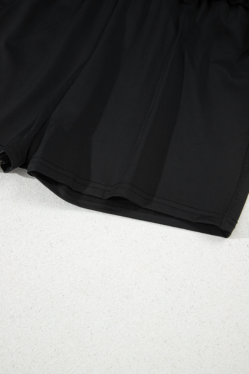 Black Drawstring High Waist Lined Tennis Skort - Kustom Kreations Goods