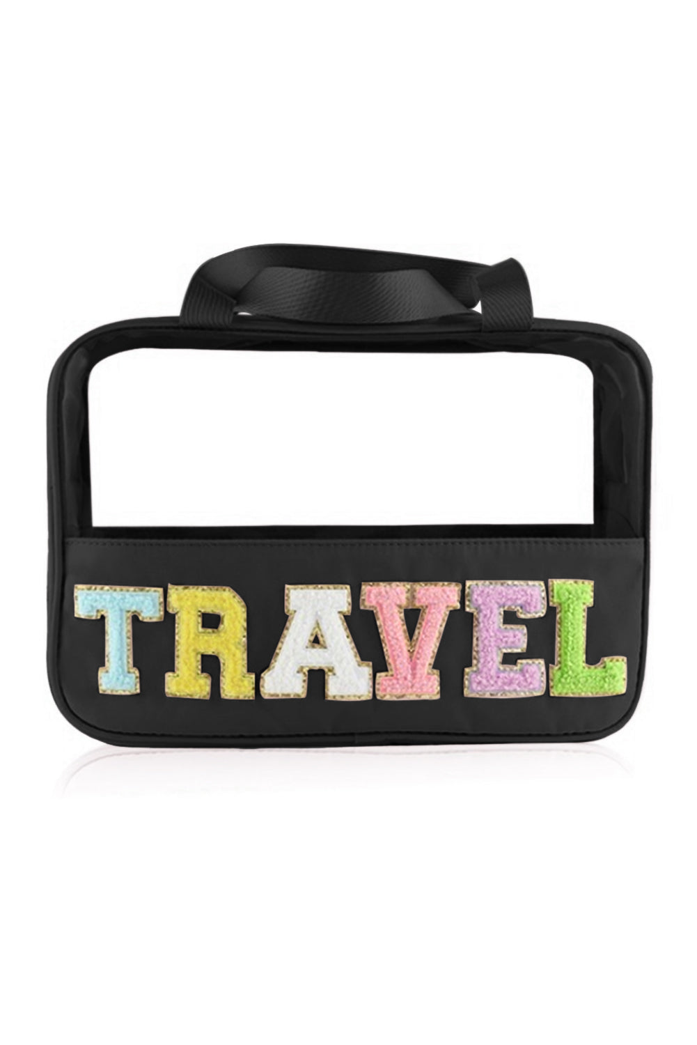 Parchment TRAVEL Letter Clear PVC Makeup Bag