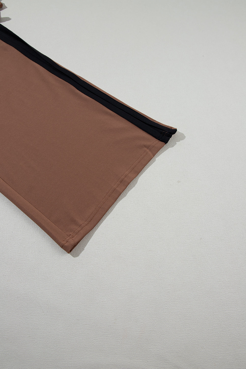 Chestnut Colorblock Cap Sleeve Tee and Wide Leg Pants Set