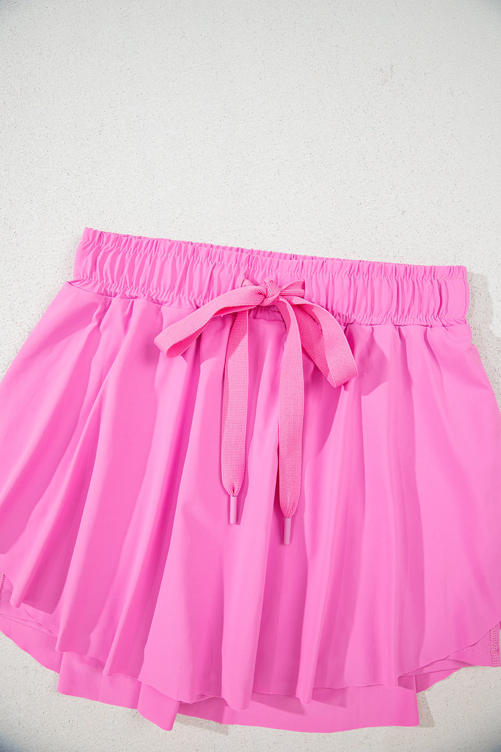 Black Drawstring High Waist Lined Tennis Skort - Kustom Kreations Goods