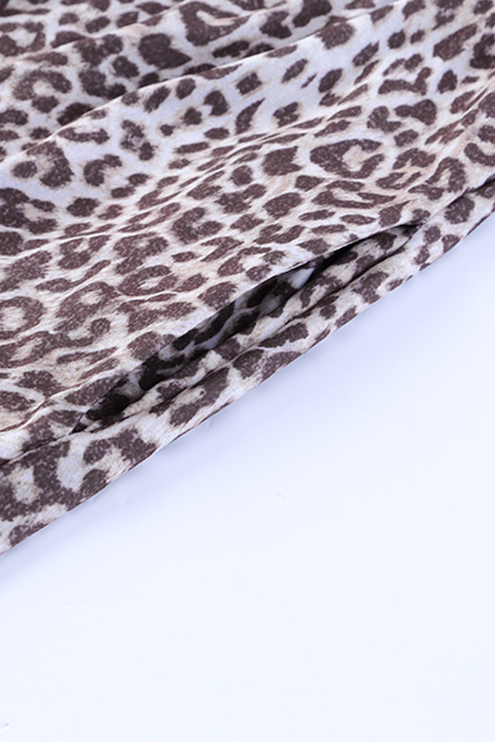 Black Leopard Print Casual Cap Sleeve Pocket Dress