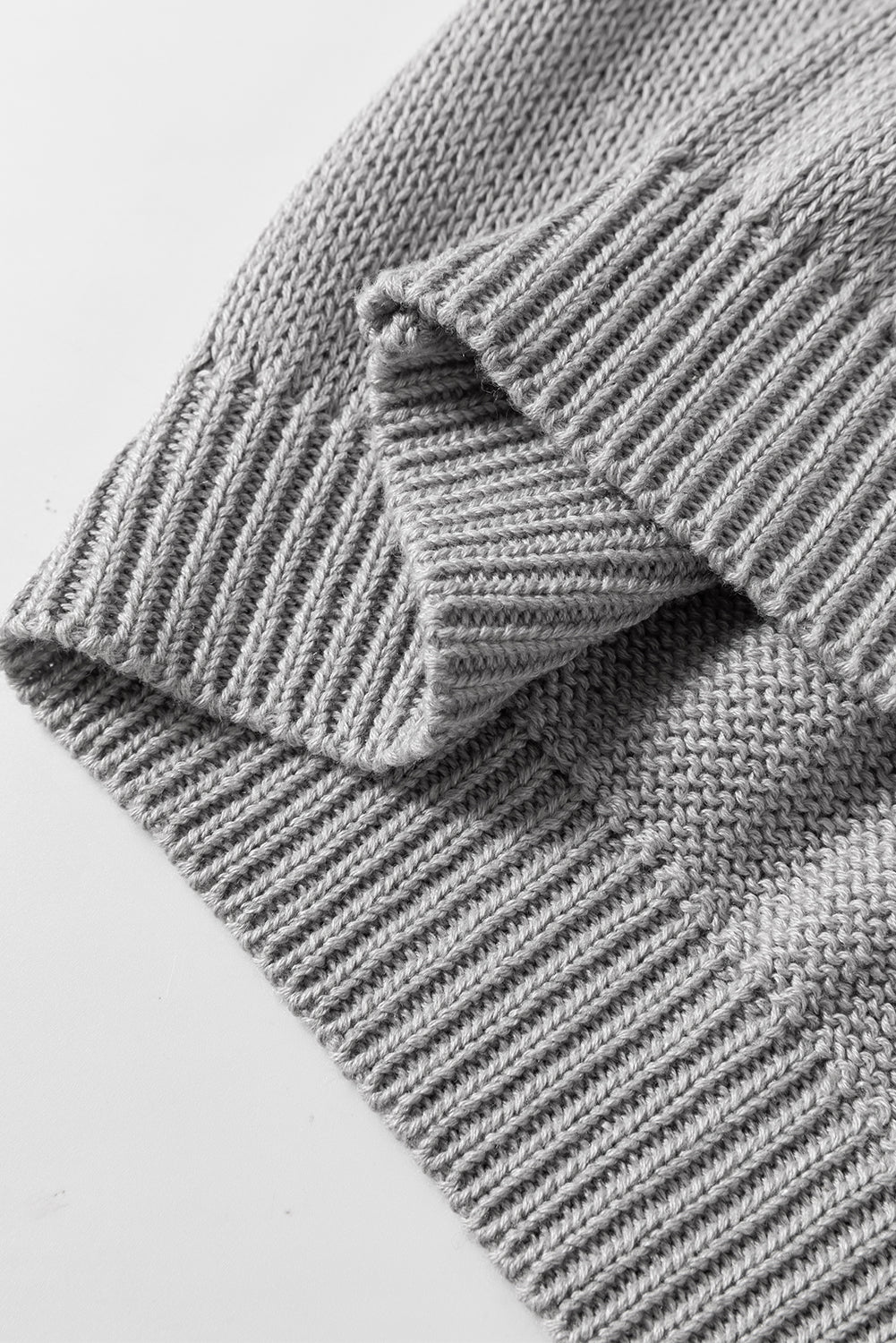 Light Grey Drawstring Short Sleeve Knit Hooded Top