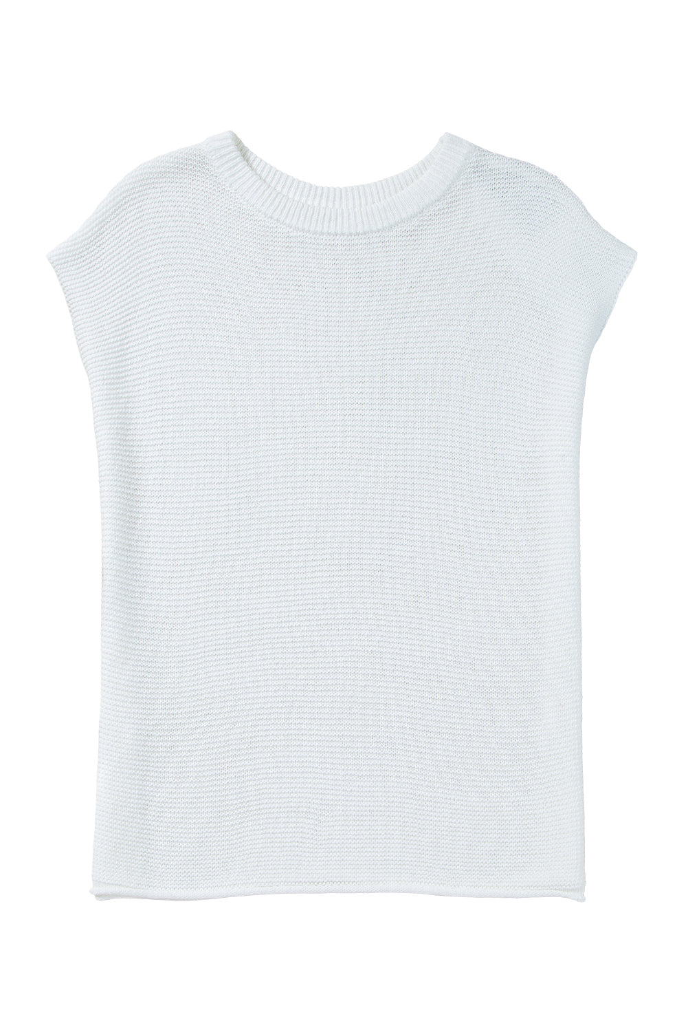 Jet Stream Solid Color Side Slits Sweater Tee