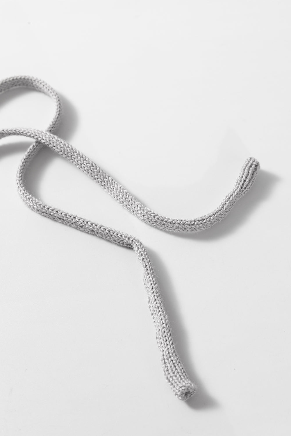 Light Grey Drawstring Short Sleeve Knit Hooded Top