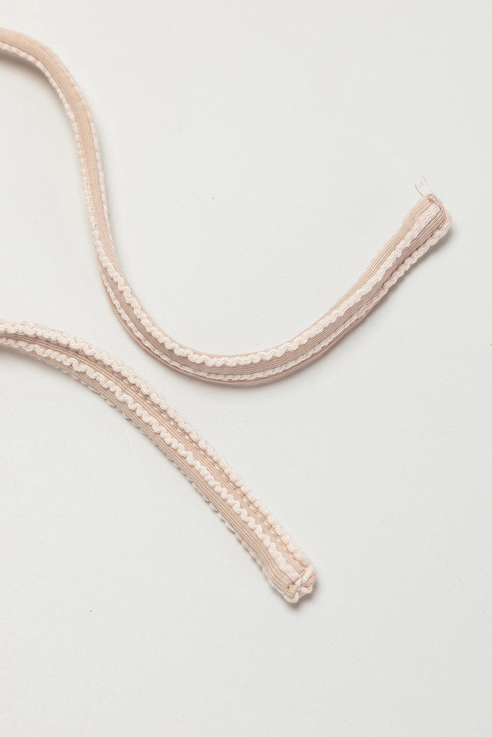 Parchment Exposed Seam Corded T shirt and Wide Leg Pants Set