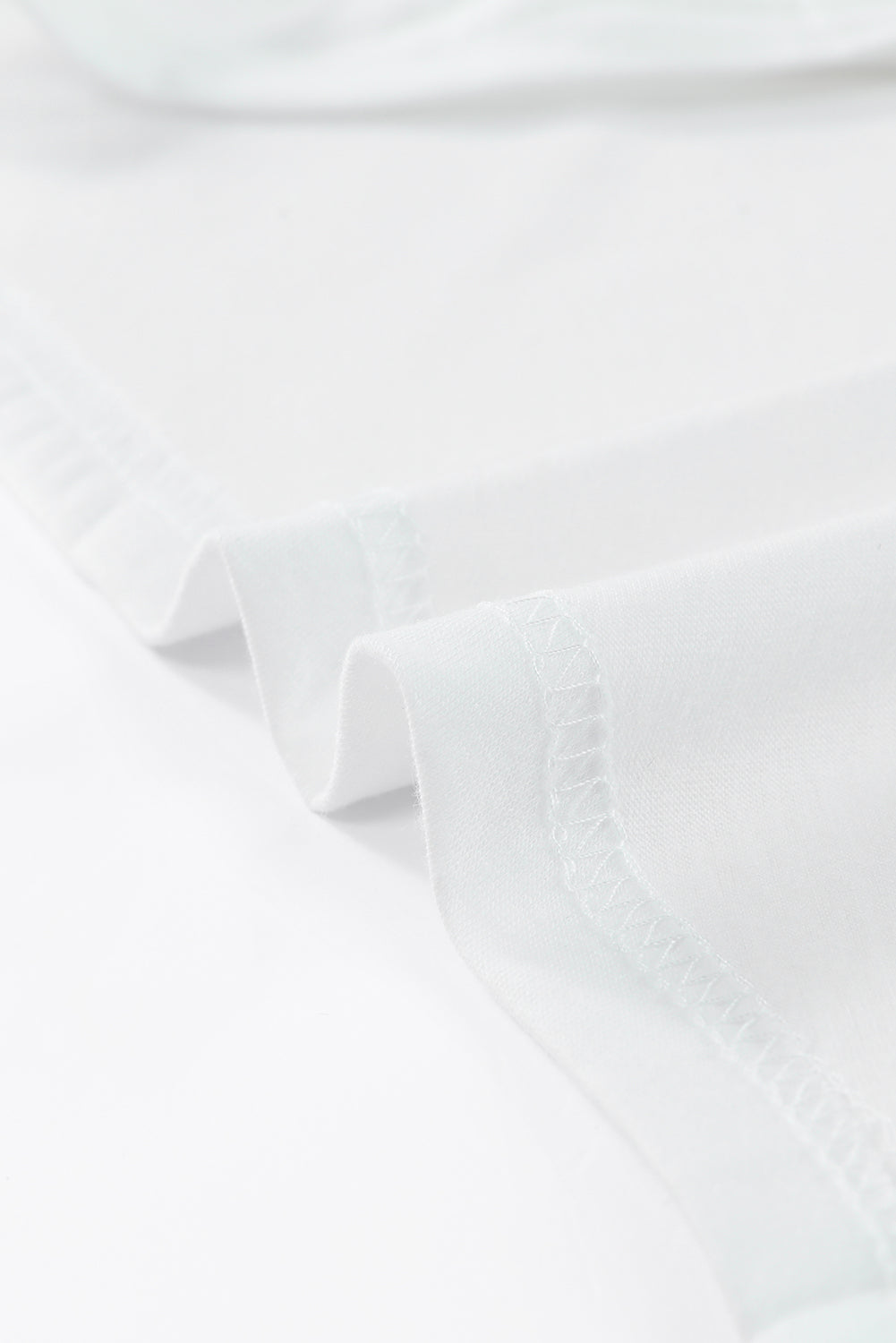 Green Plain Solid Color Crew Neck Tee