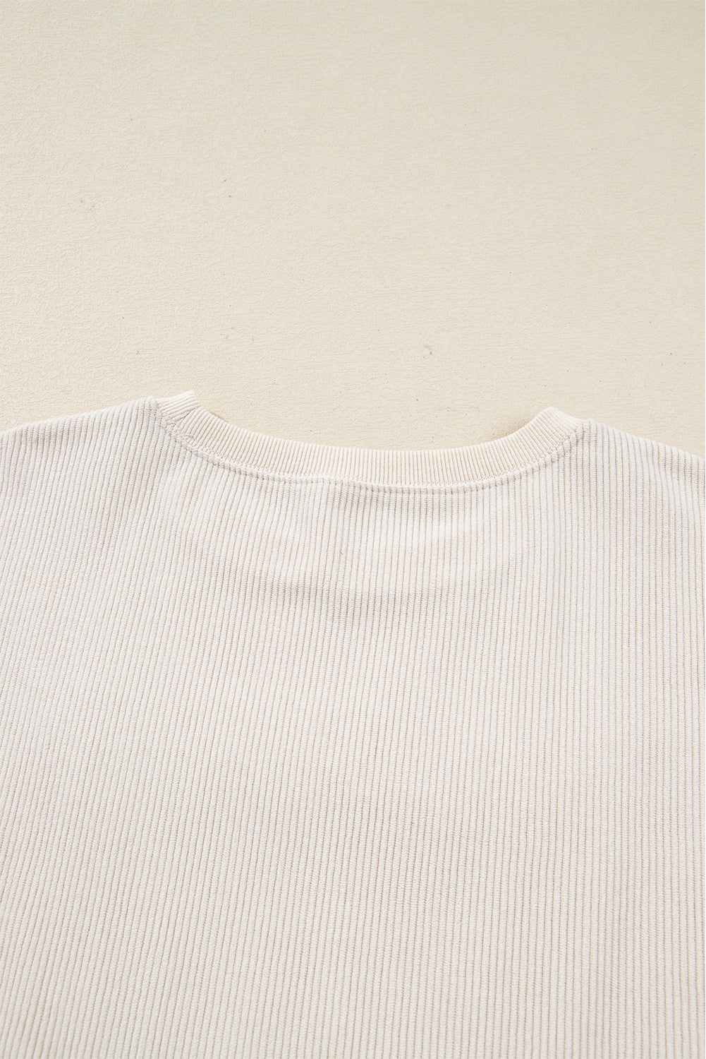 Dark Green merry everything Letter Graphic Ribbed Loose Sweatshirt