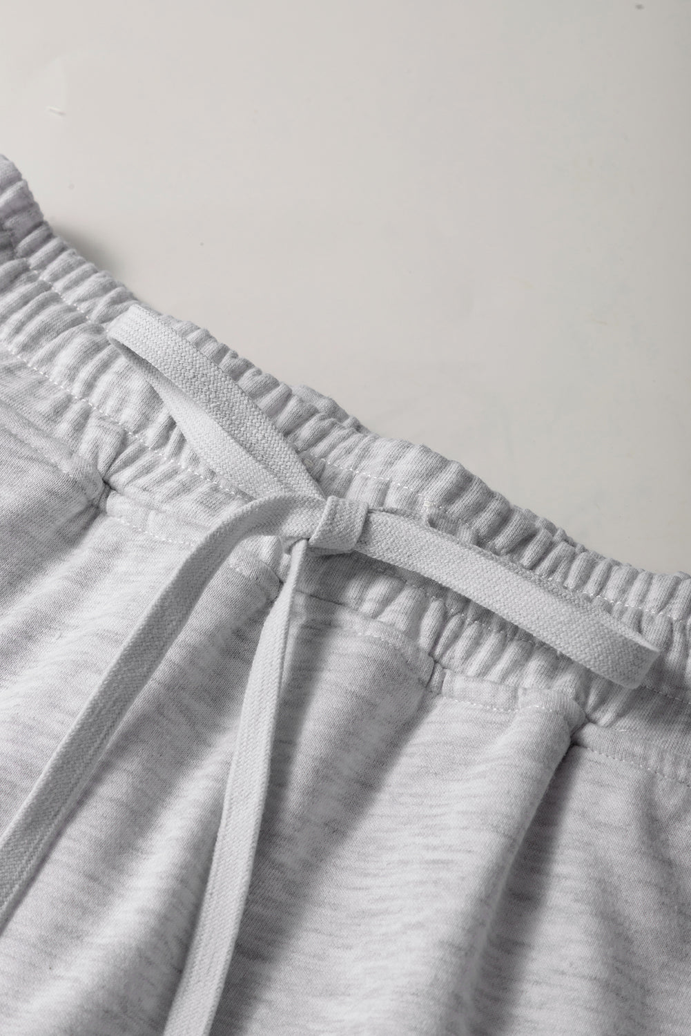 Light Grey French Terry Drawstring Mini Skort with Pockets - Kustom Kreations Goods
