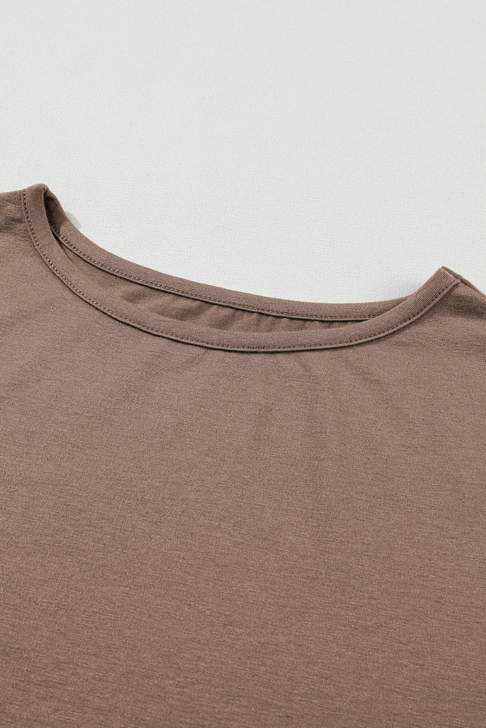 Smoke Gray Solid Color T-Shirt and Wide Leg Pants Set