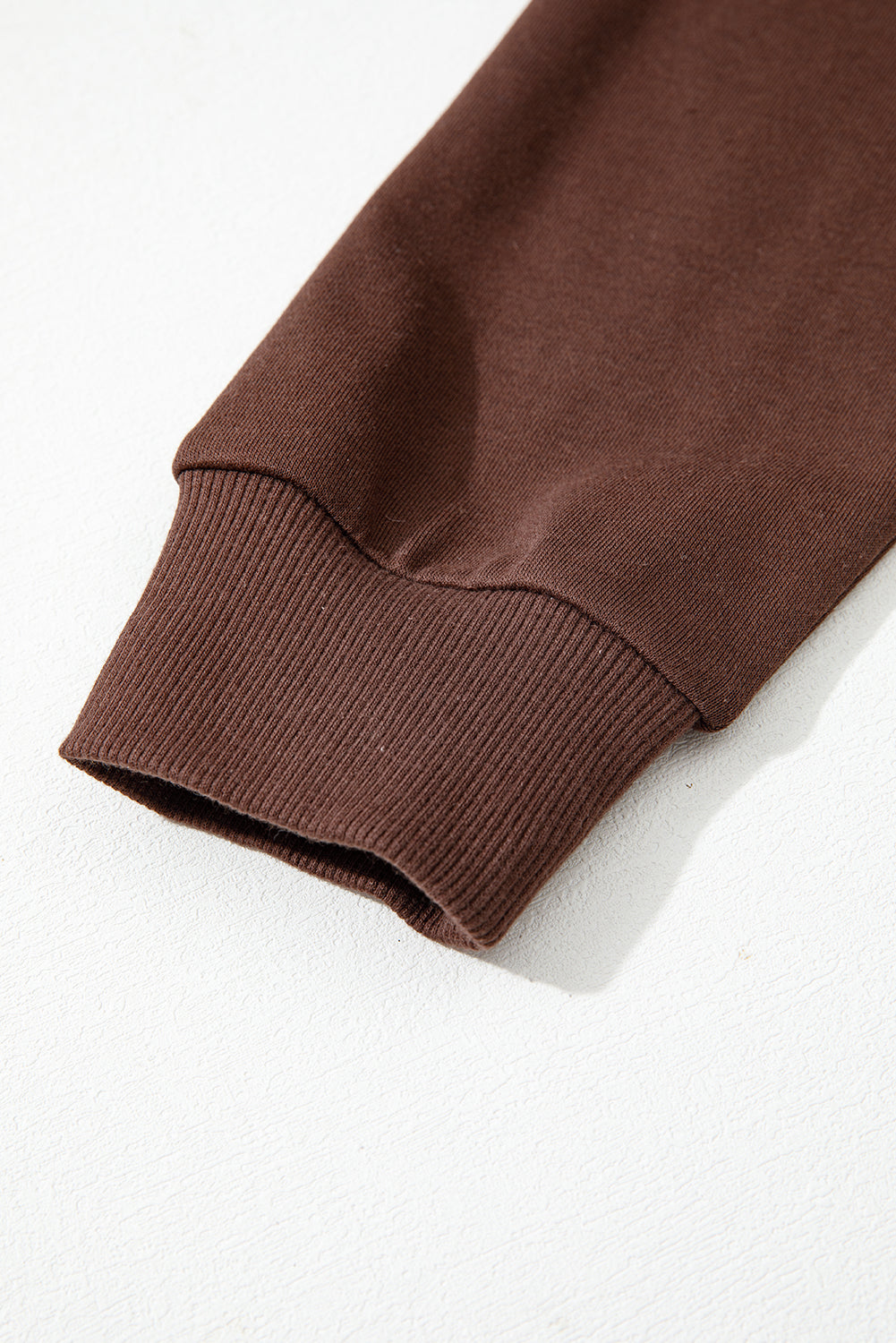 Fiery Red Preppy Striped Sleeve Loose Sweatshirt