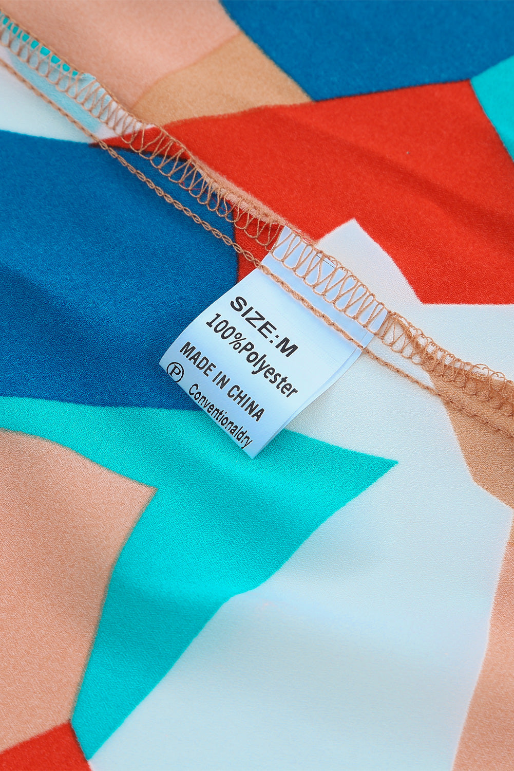 Multicolor Colorblock Casual Ruffle Puff Sleeve Blouse