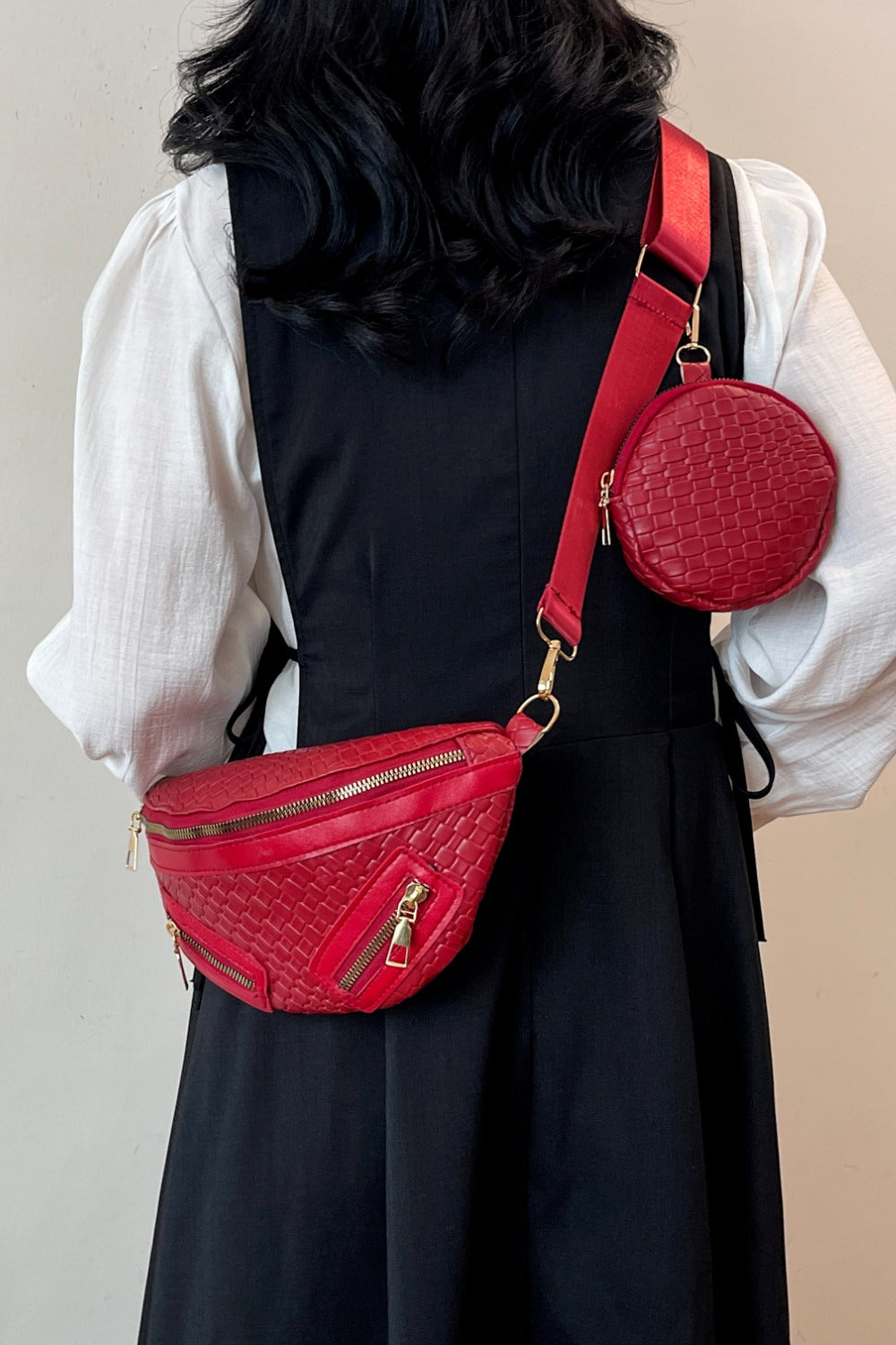 PU Leather Crossbody Bag with Coin Purse