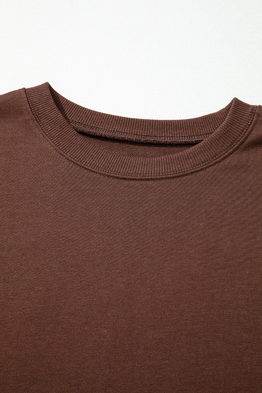 Fiery Red Preppy Striped Sleeve Loose Sweatshirt