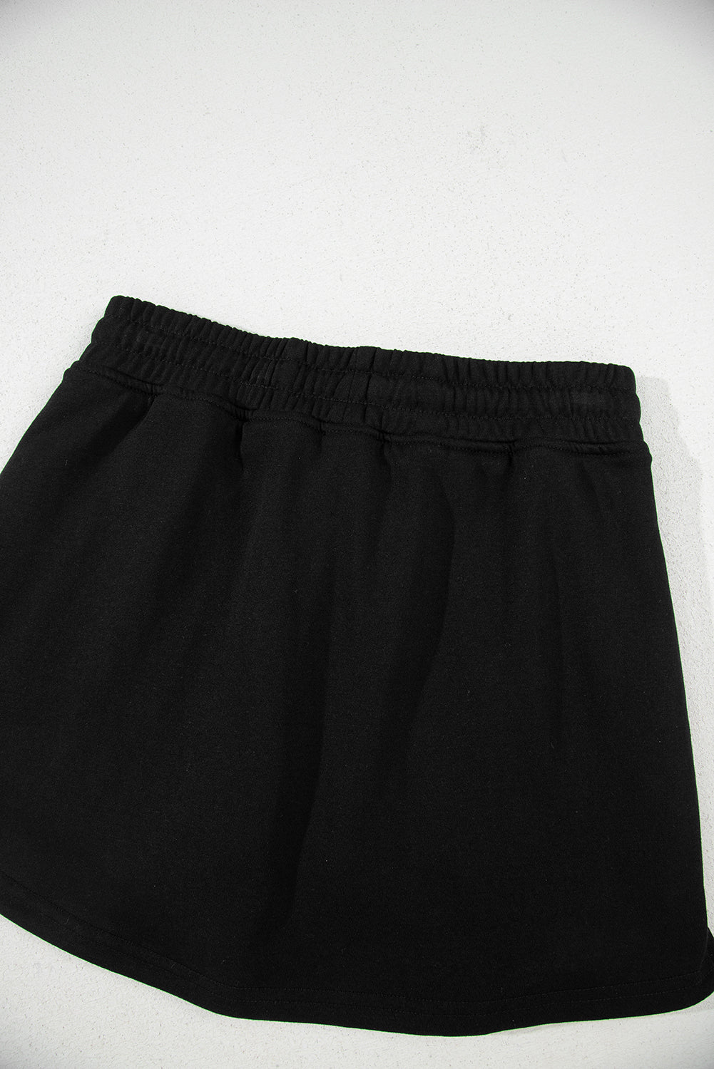 Light Grey French Terry Drawstring Mini Skort with Pockets - Kustom Kreations Goods