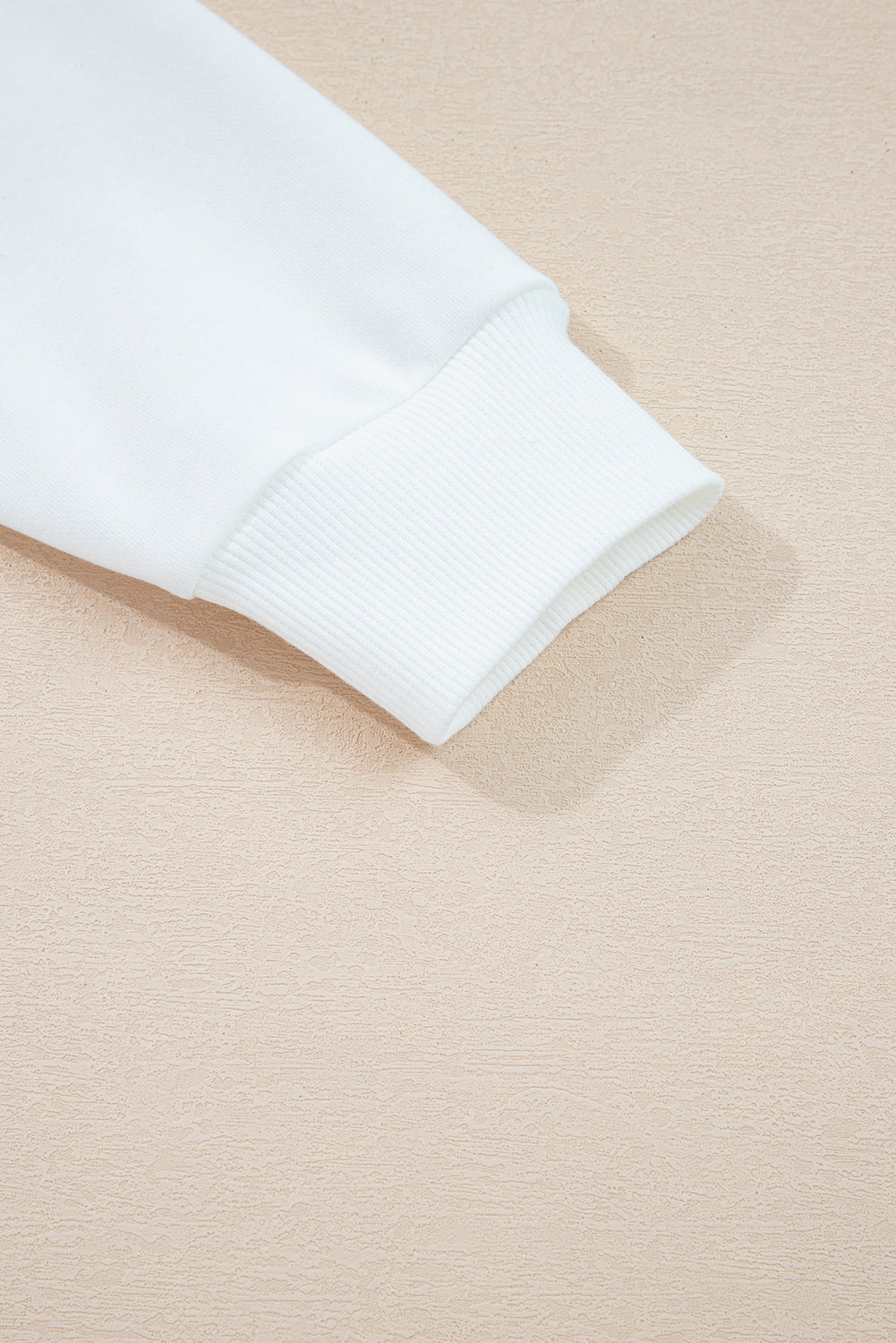 Fiery Red Preppy Striped Sleeve Loose Sweatshirt