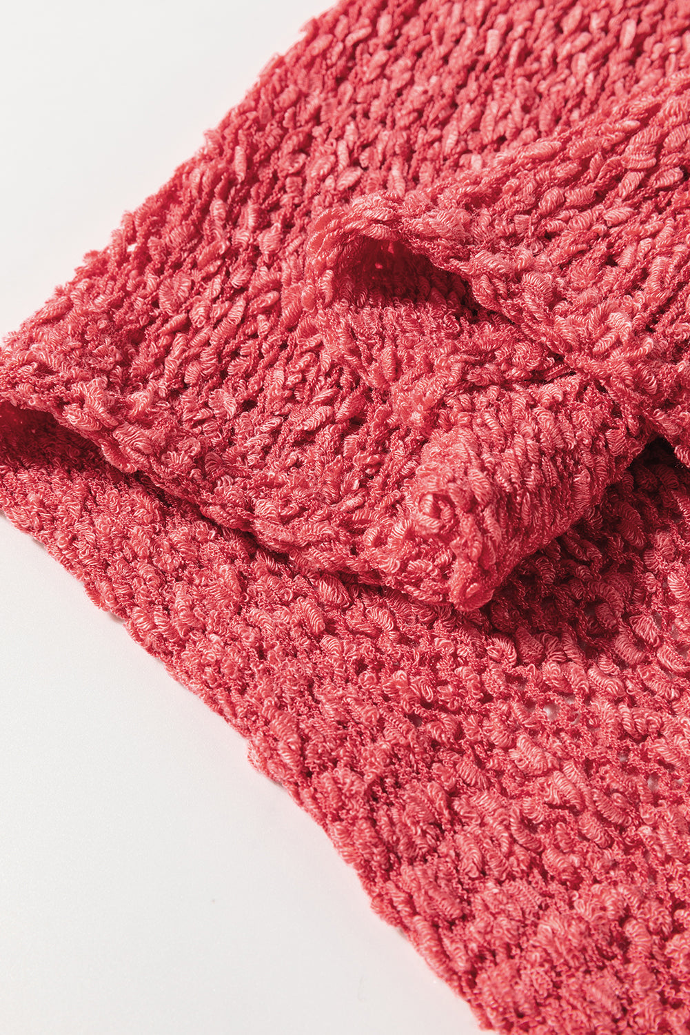 Flamingo Eyelet Knit U Neck Slim Fit Knit Vest