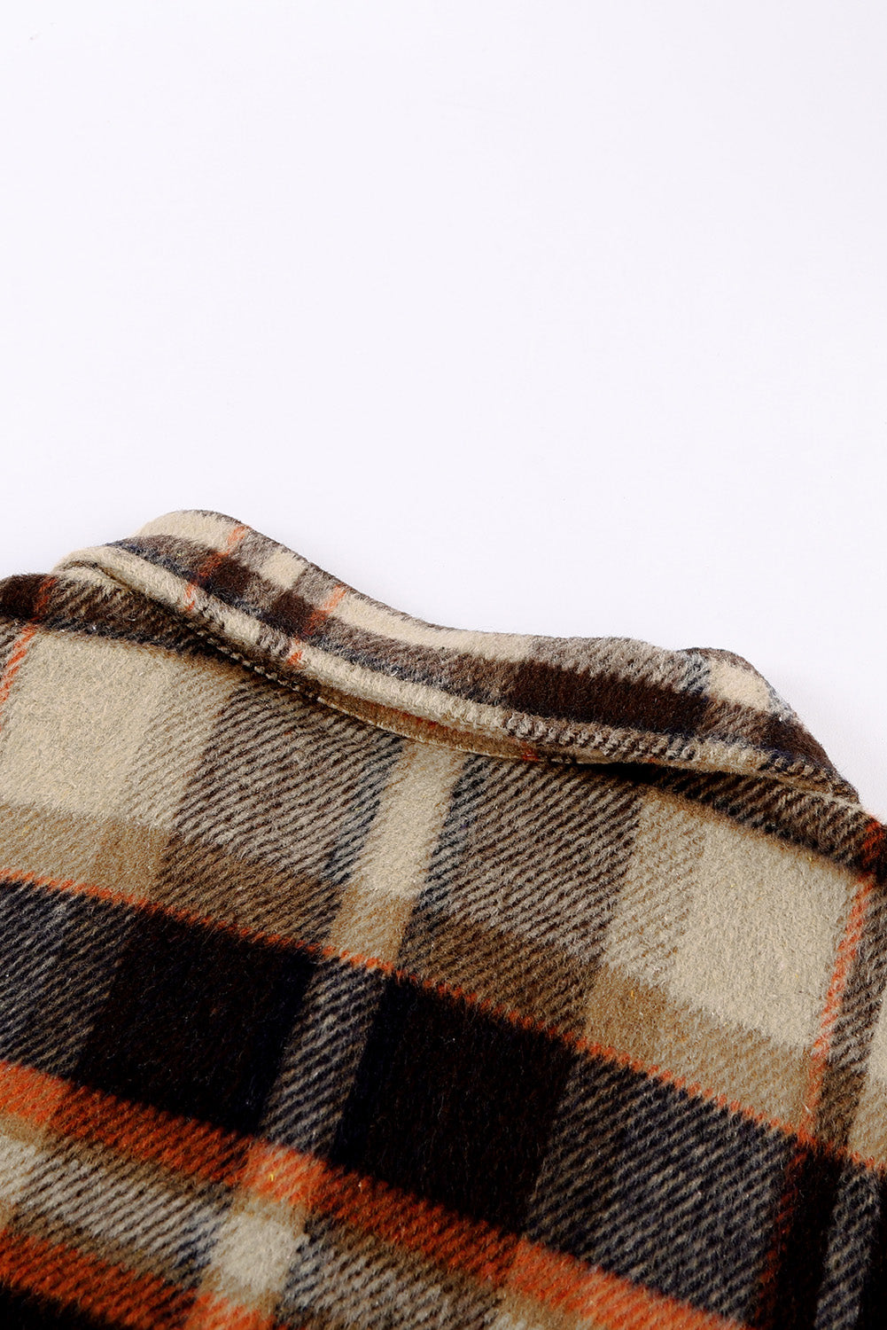 Multicolor Plaid Casual Button Up Flannel Jacket