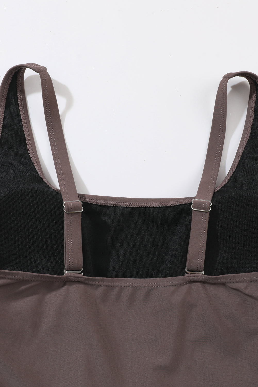 Coffee Knotted Split One Piece Swim Dress