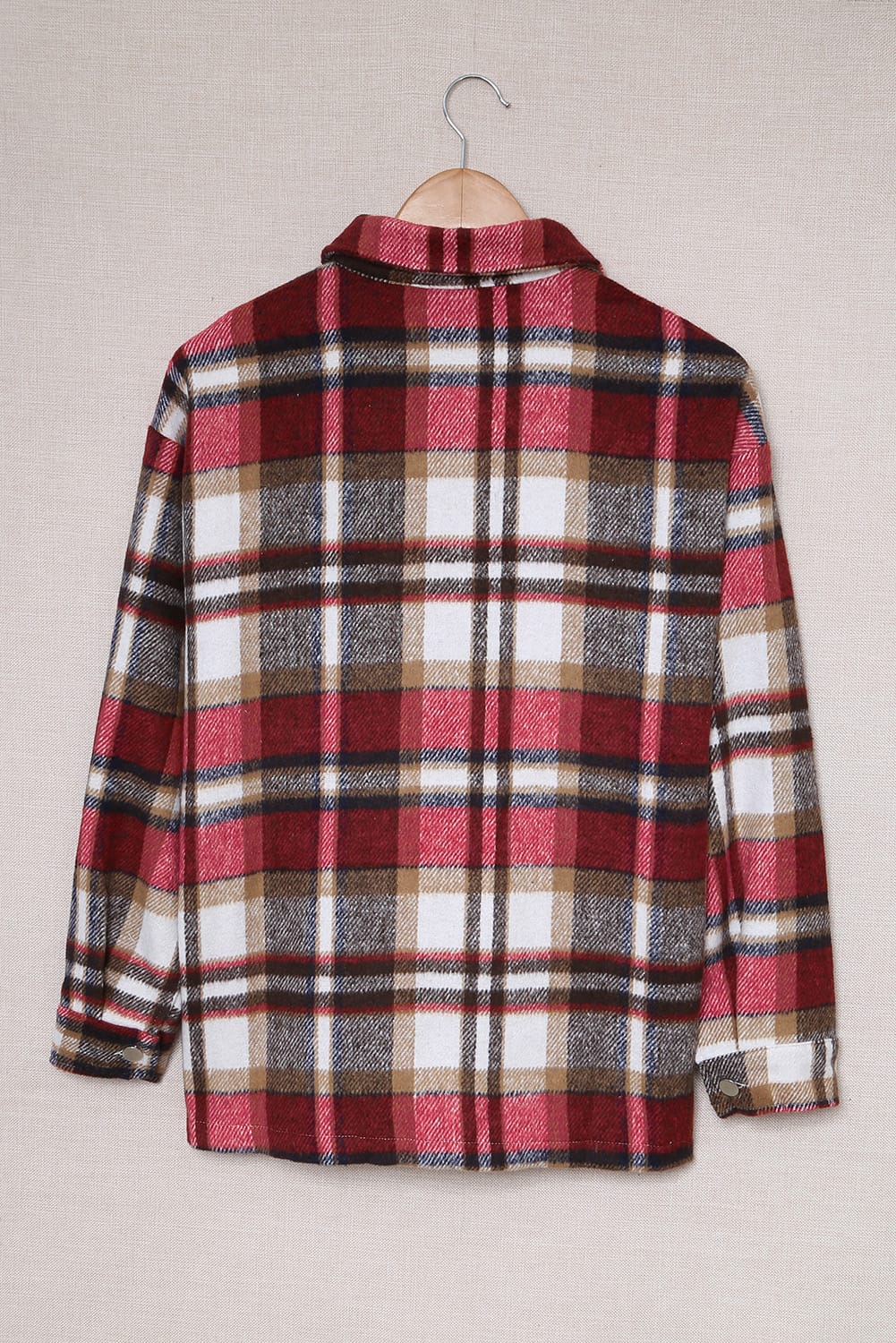 Multicolor Plaid Casual Button Up Flannel Jacket