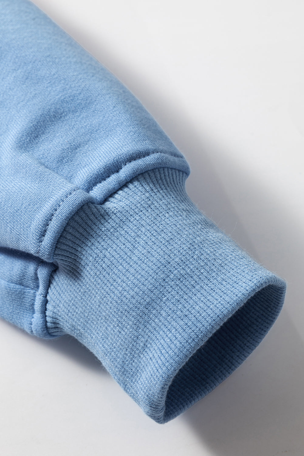 Sky Blue Colorblock Drop Shoulder Sweatshirt