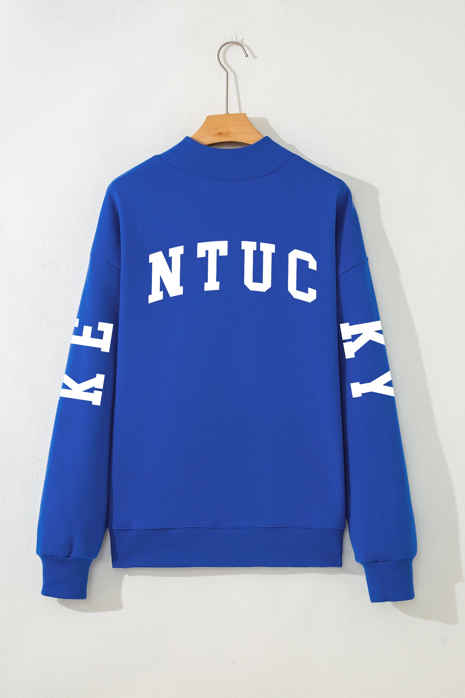 Dark Blue KY KENTUCKY Printed Mock Neck Sweatshirt - Kustom Kreations Goods