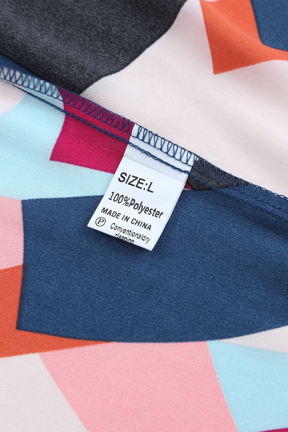 Multicolor Colorblock Casual Ruffle Puff Sleeve Blouse