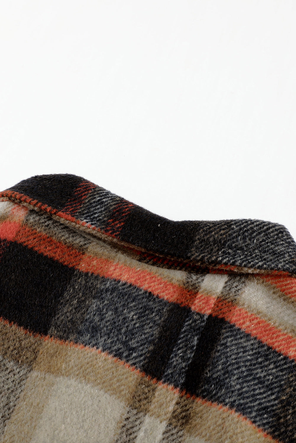 Multicolor Plaid Casual Button Up Flannel Jacket