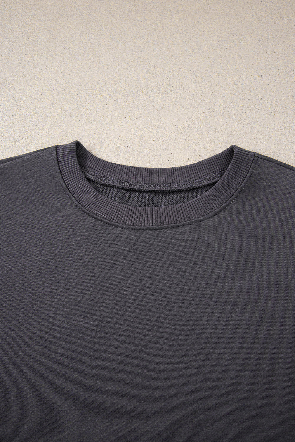 Fiery Red Preppy Striped Sleeve Loose Sweatshirt