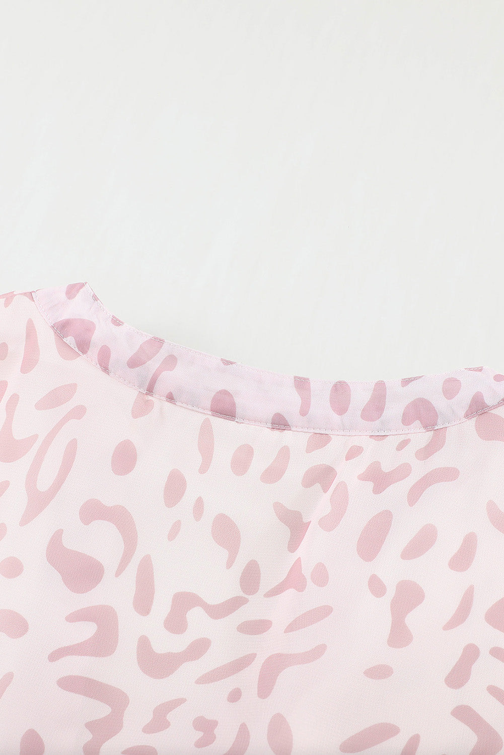 Green Chiffon Bell Sleeve Split V Neck Tunic Dress