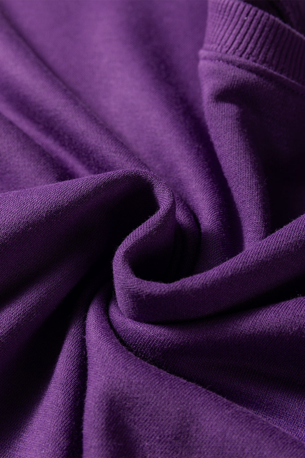 Fiery Red Preppy Striped Sleeve Loose Sweatshirt