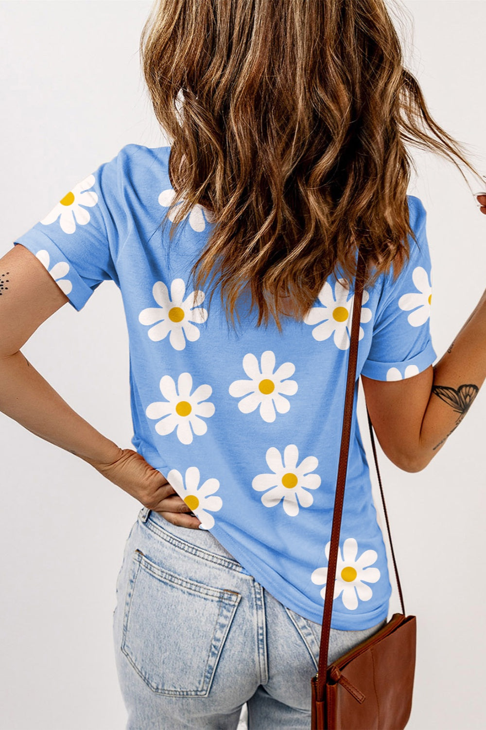 Printed Round Neck Short Sleeve T-Shirt