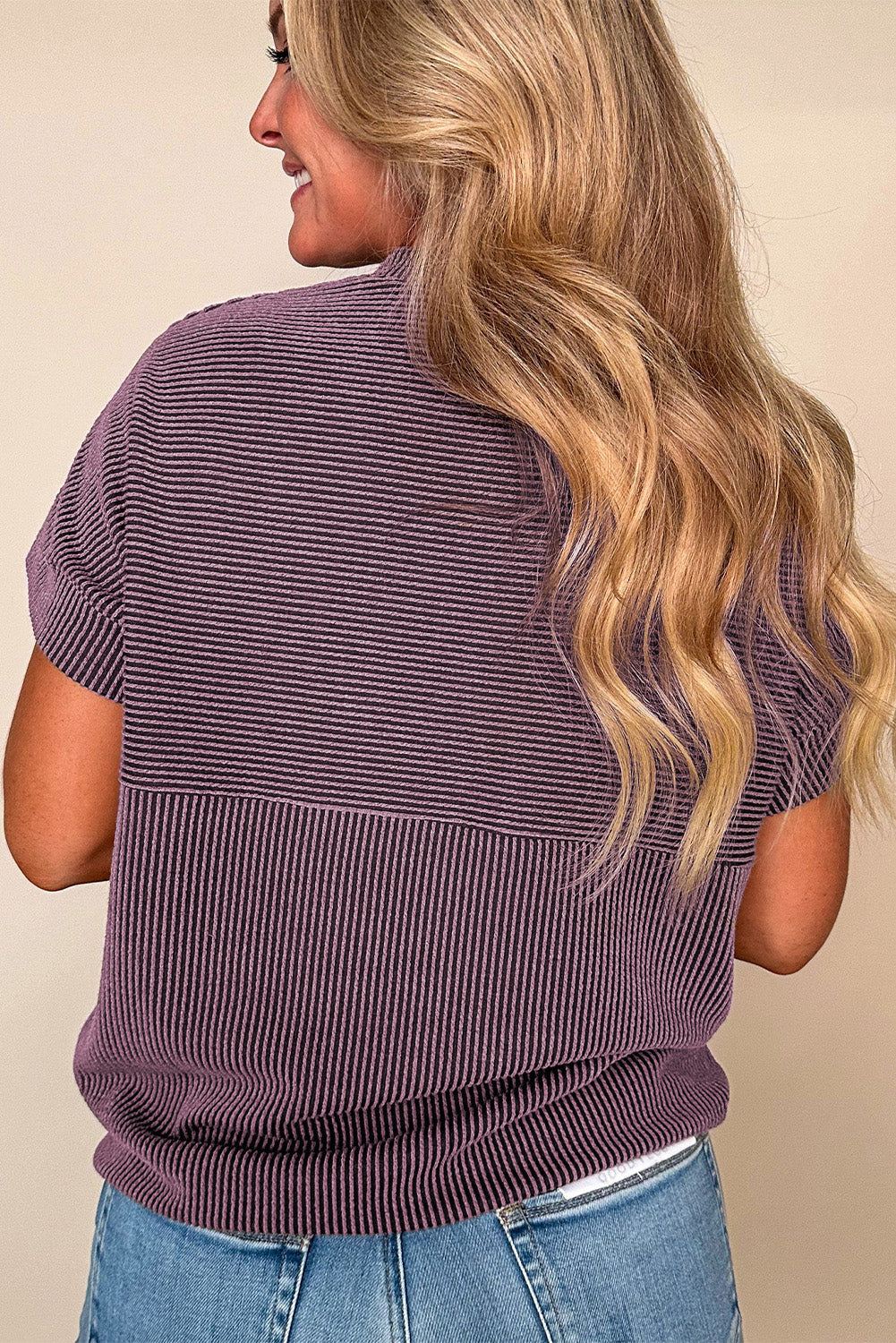 Toadstool Plain Corded Mock Neck T Shirt - Kustom Kreations Goods