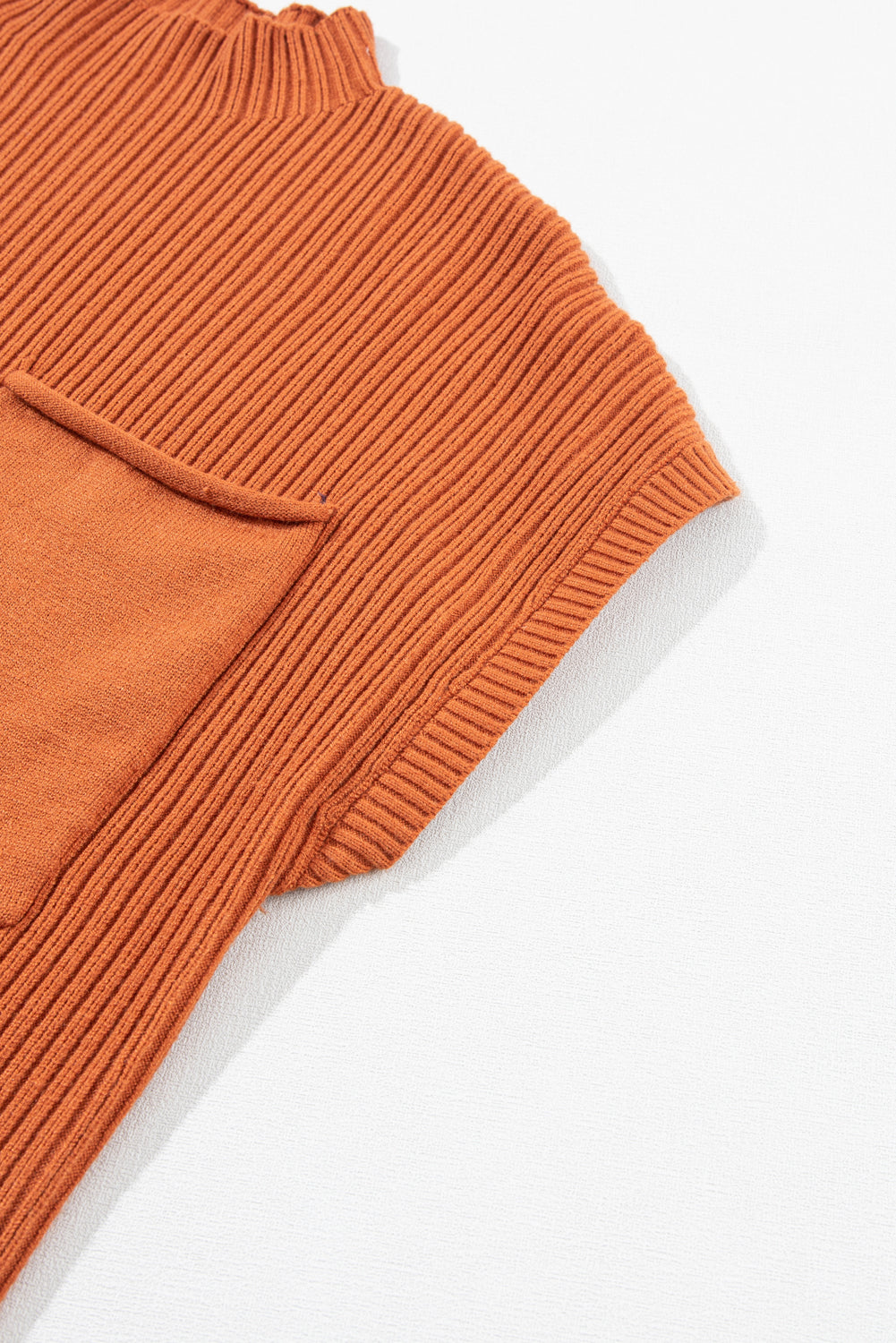Green Patch Pocket Ribbed Knit Short Sleeve Sweater - Kustom Kreations Goods