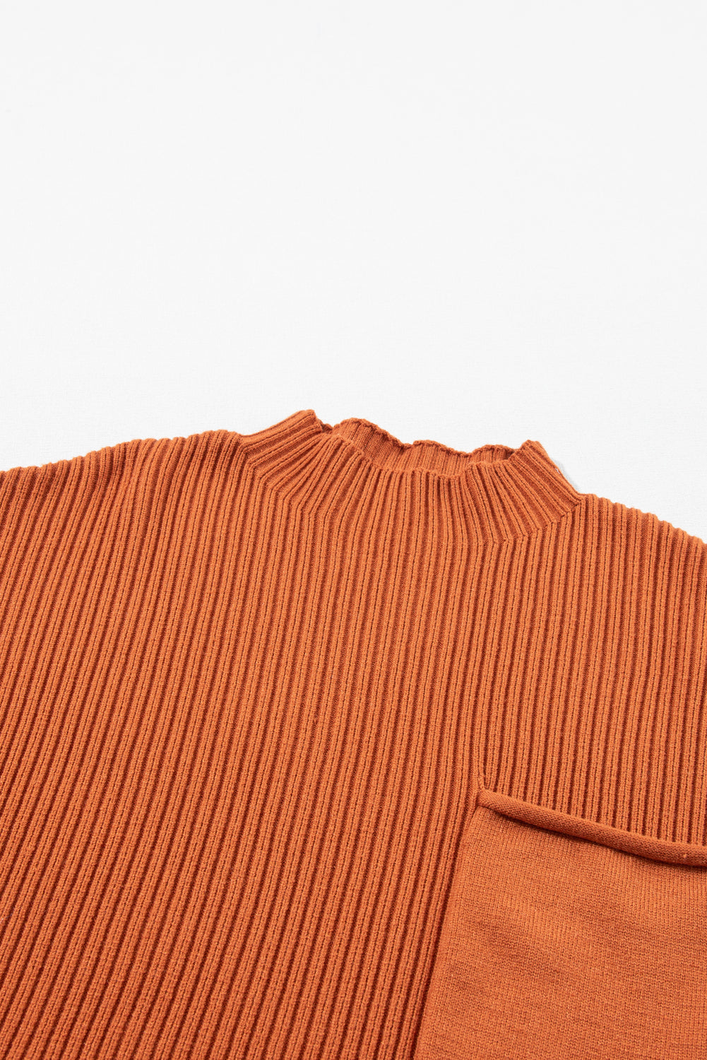 Green Patch Pocket Ribbed Knit Short Sleeve Sweater - Kustom Kreations Goods