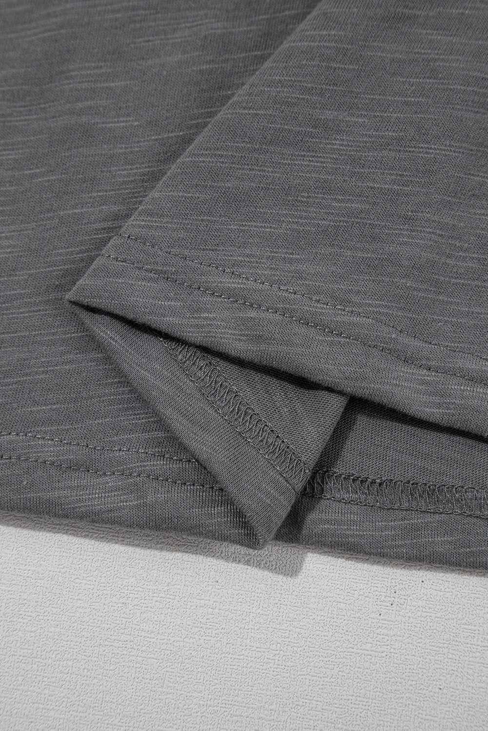 Dark Grey Ruffle Sleeve Plain Blouse - Kustom Kreations Goods