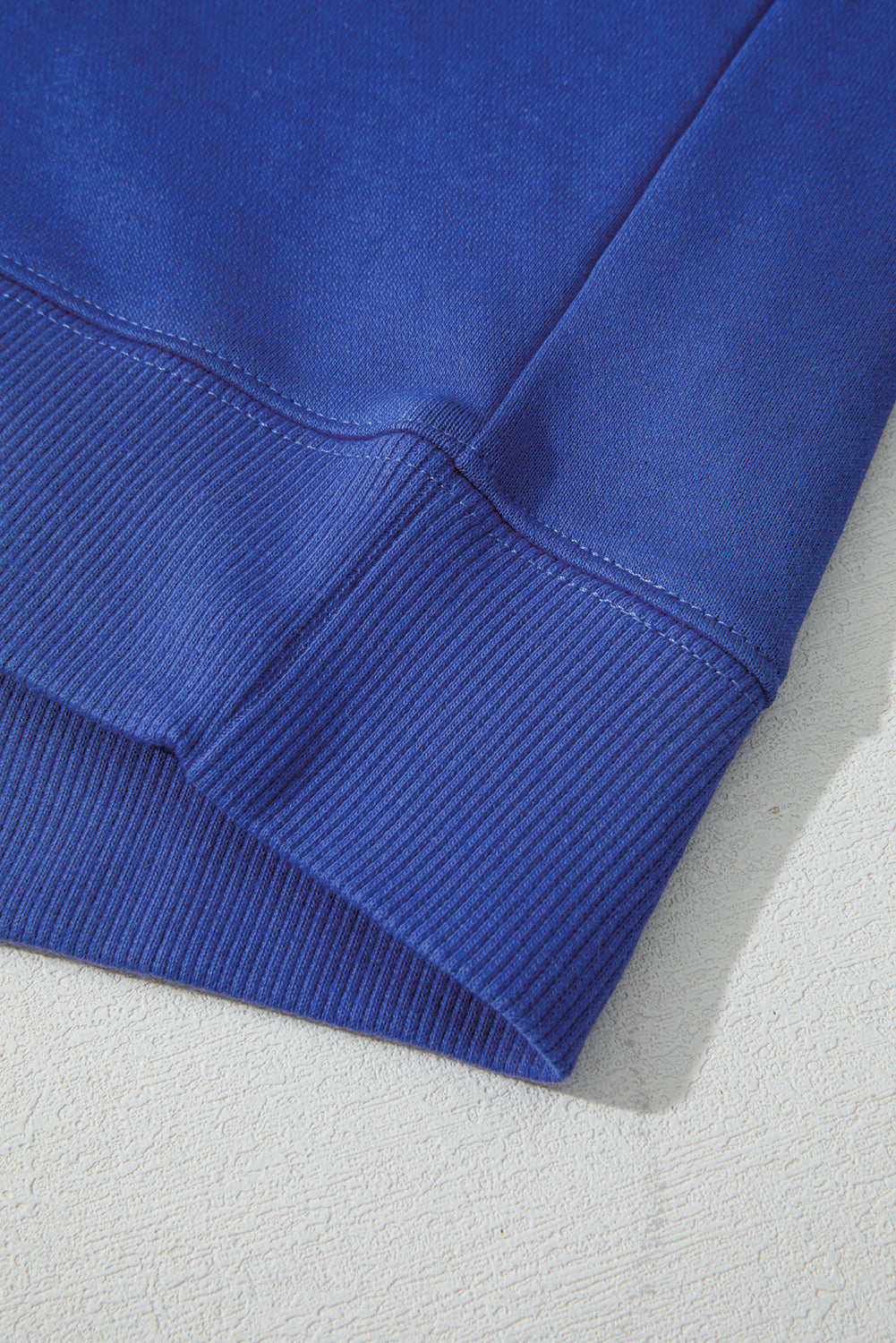 Fiery Red Preppy Striped Sleeve Loose Sweatshirt