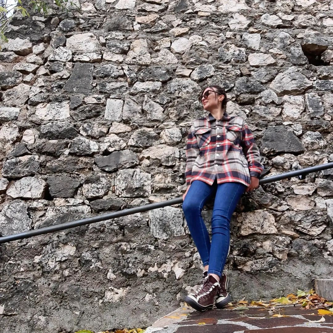 Multicolor Plaid Casual Button Up Flannel Jacket