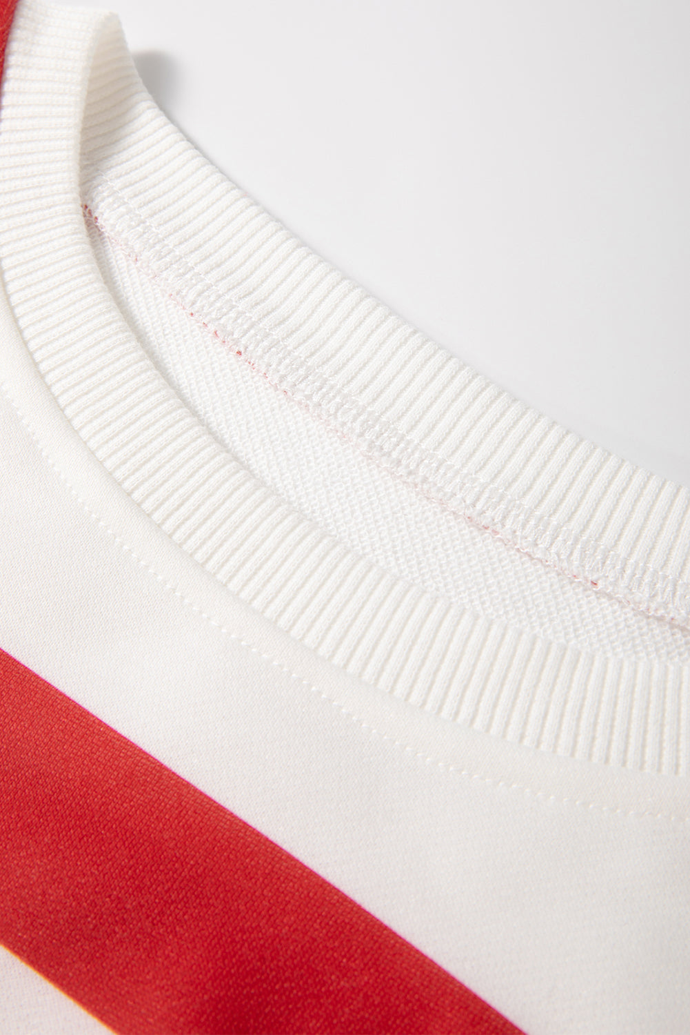 Brown Striped Drop Shoulder Pullover and Joggers Set